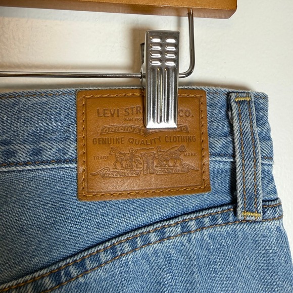 Levi's Ribcage Wide Leg Jeans Light Wash Size 27 High Rise Denim - Picture 4 of 9